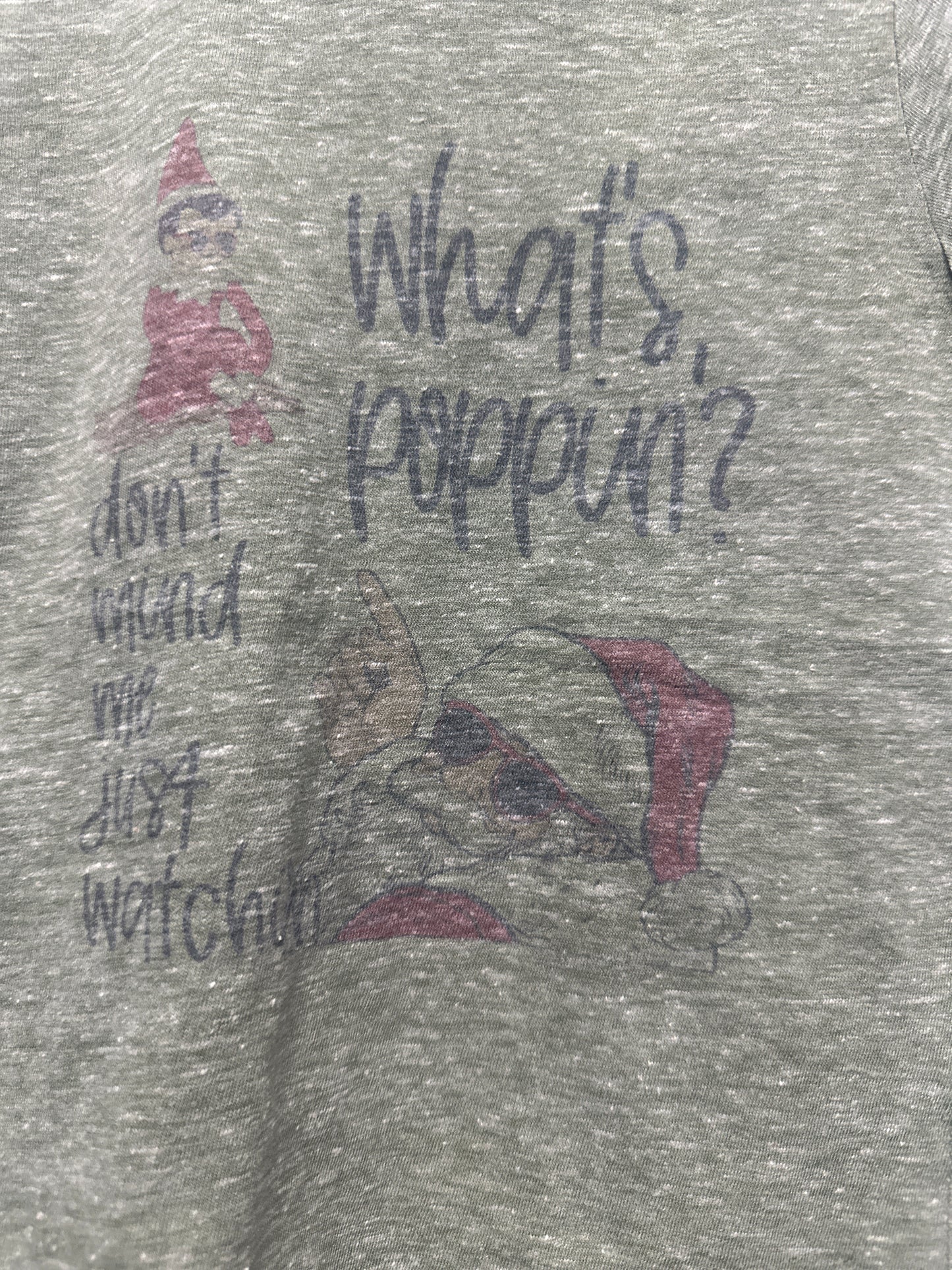 Size 2 What’s Poppin Elf On The Shelf TShirt - Good Used Condition