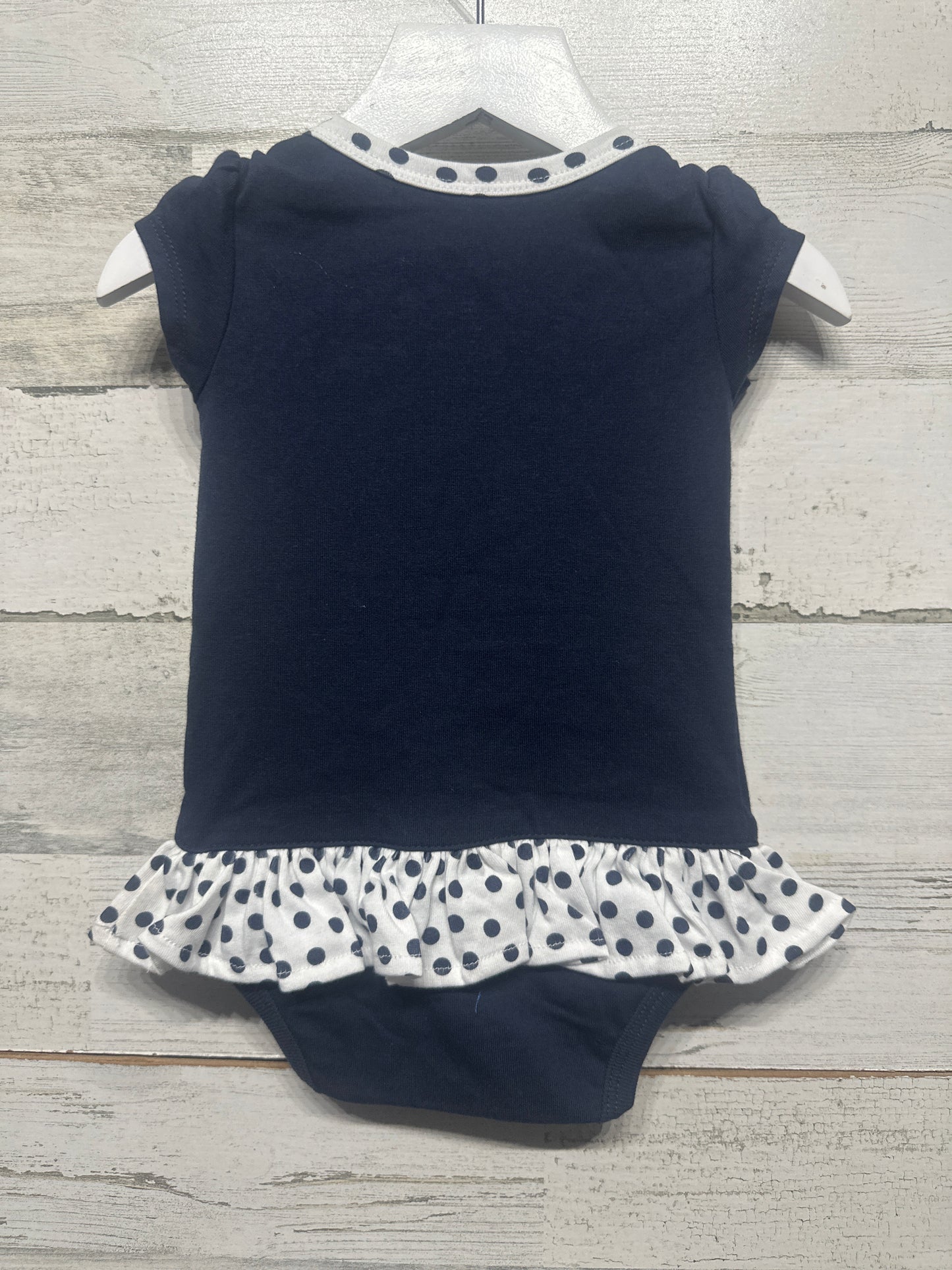 Size 3-6m NFL Little Chicago Bears Sweetheart Ruffle Bodysuit - Very Good Used Condition