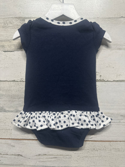 Size 3-6m NFL Little Chicago Bears Sweetheart Ruffle Bodysuit - Very Good Used Condition