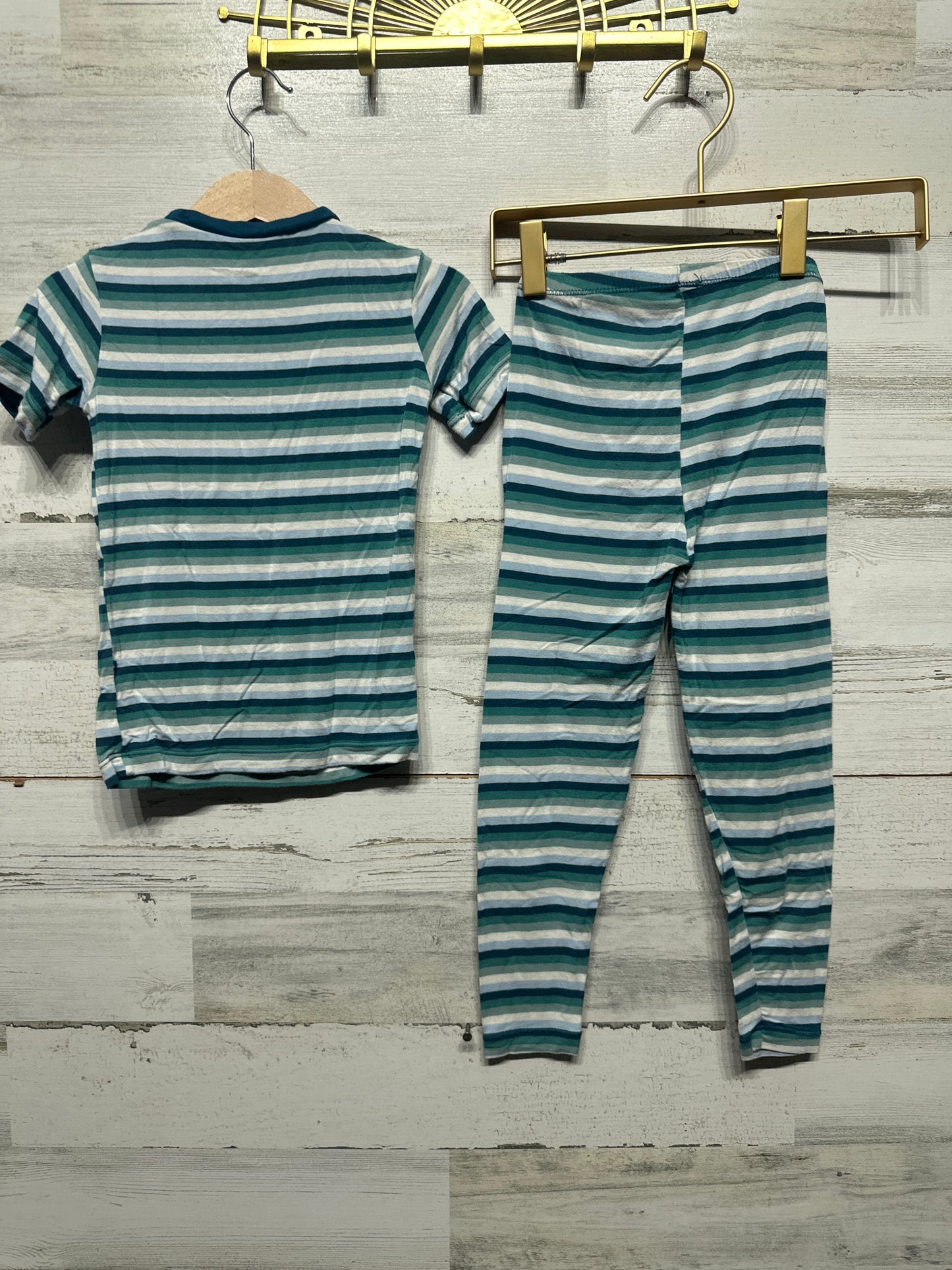 Size 5 Kickee Pants Striped Bamboo Pajama Set - Good Used Condition*
