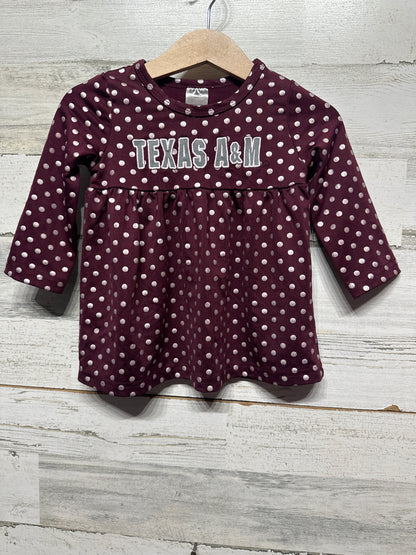 Texas A&M Polka Dotted Dress - Girls Size 3-6m - Good Used Condition