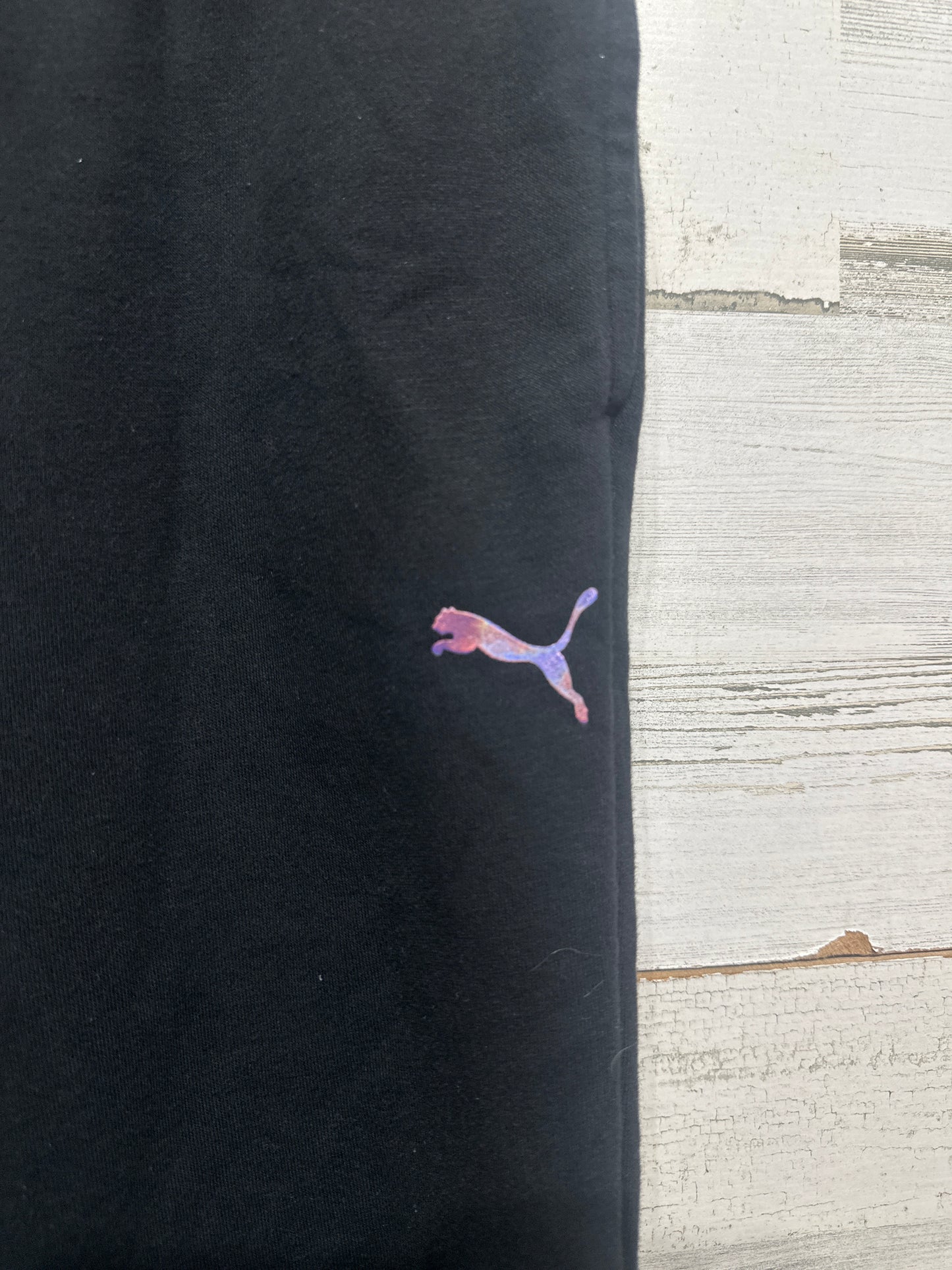 Girls Size Large (12-14) Puma Flare Black Sweatpants - Very Good Used Condition