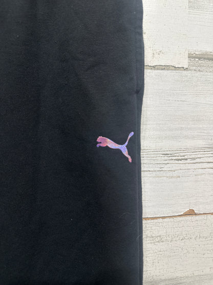 Girls Size Large (12-14) Puma Flare Black Sweatpants - Very Good Used Condition