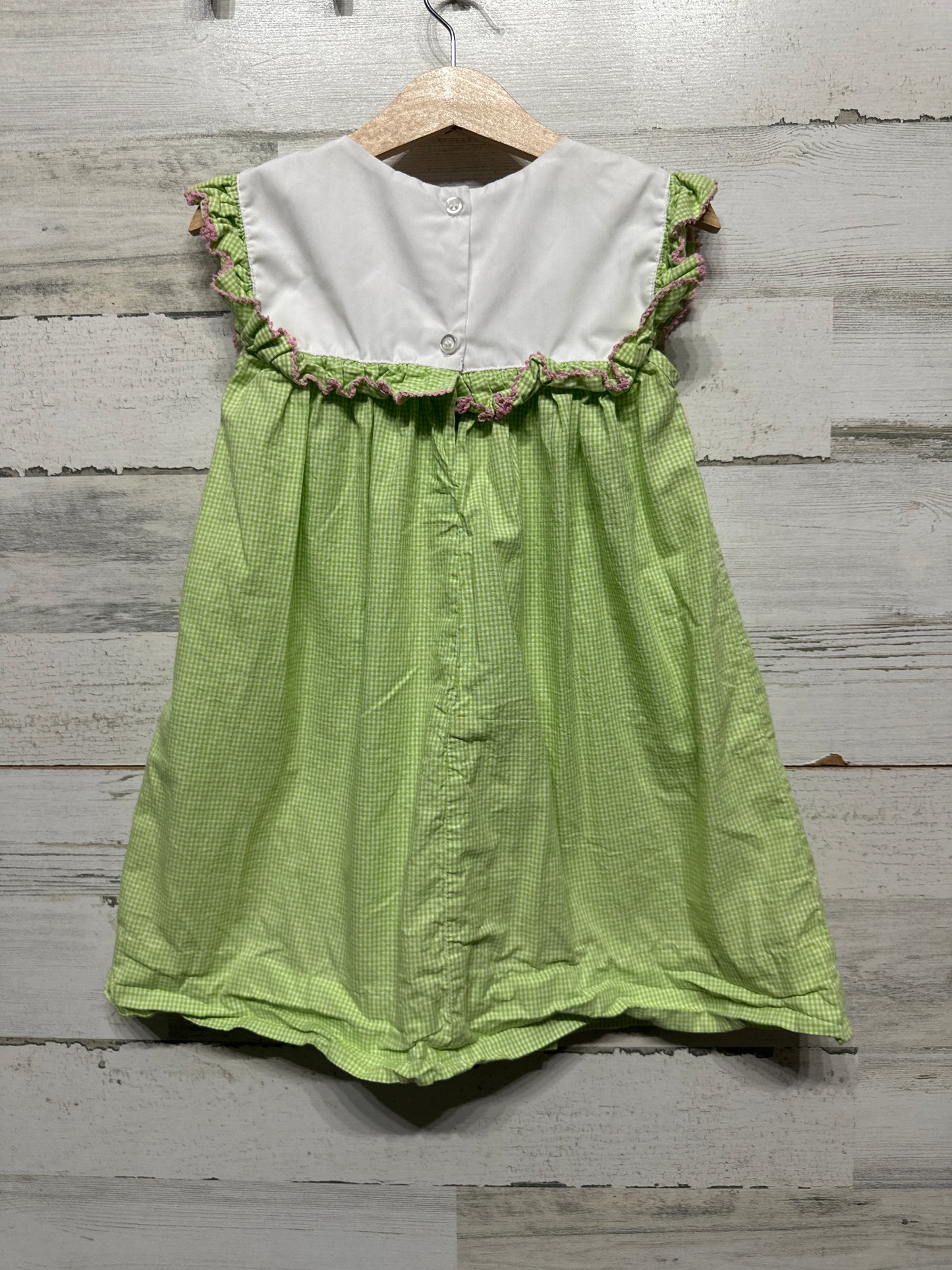 Girls Size 4t Classic Whimsy Embroidered Strawberry Dress - Good Used Condition