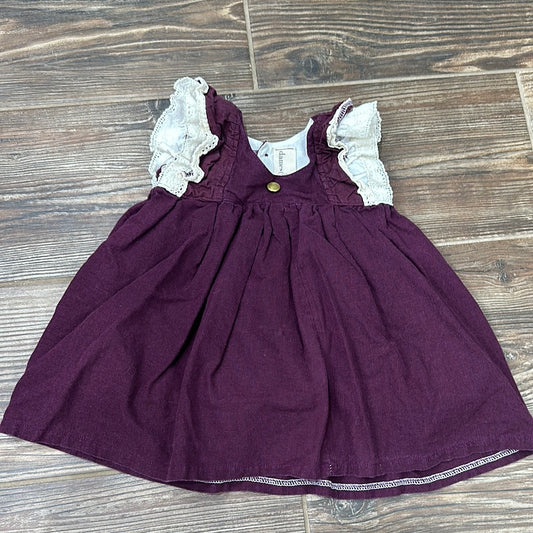 Girls Size 12m Dames & Fellow Purple Dress - Good Used Condition