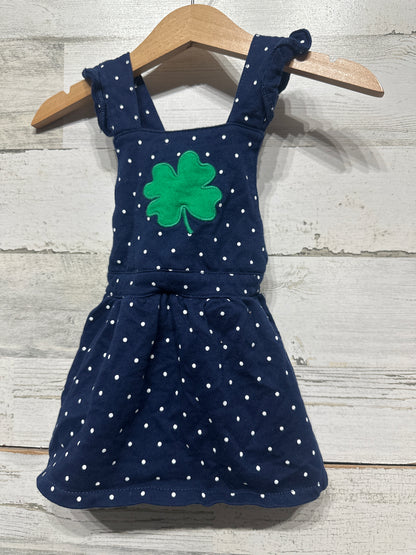 Girls Preowned Size 9m Carter’s Lucky Clover Dress - Good Used Condition