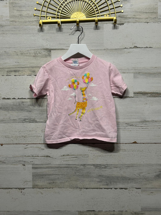 Girls Size 3t Delta Keep Looking Up Giraffe Tee - Good Used Condition