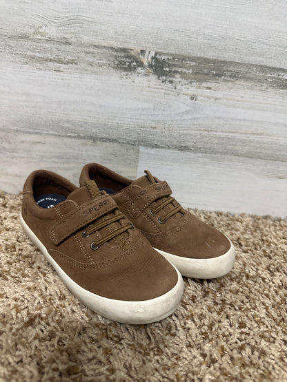 Boys Size 11 Toddler Preowned Sperry’s Brown Top-Sider Shoes - Good Used Condition*