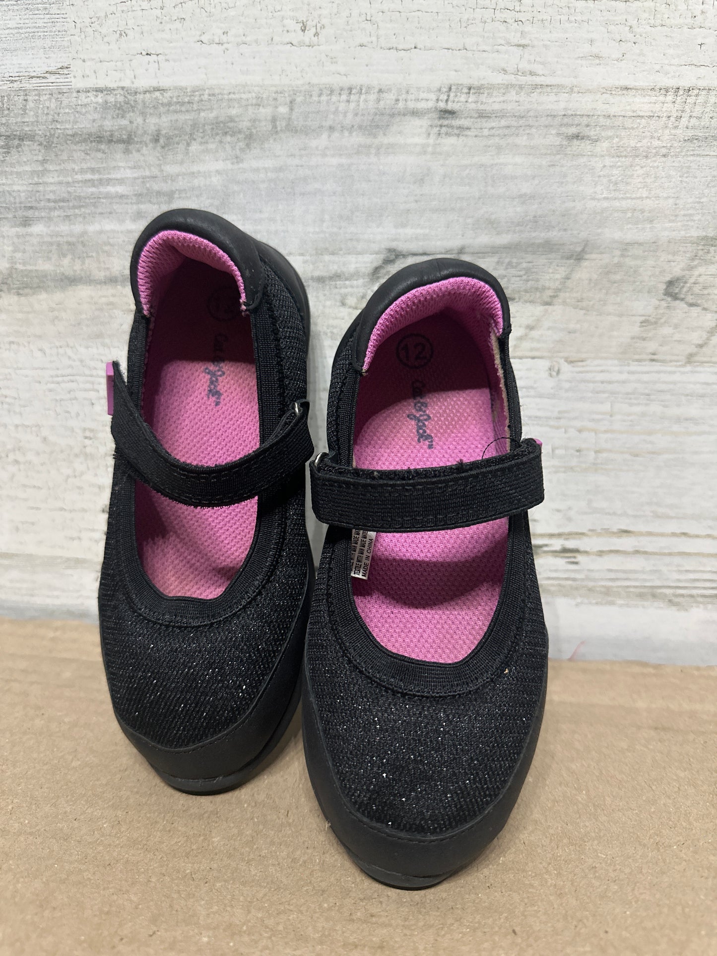 Size 12 (Kids) Cat and Jack Black Sparkle Shoes - Good Used Condition*