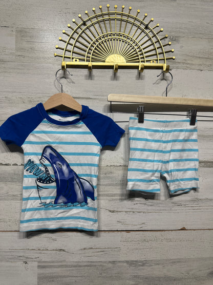 Boys Preowned Size 3t Members Mark Shark Pajama Set - Good Used Condition