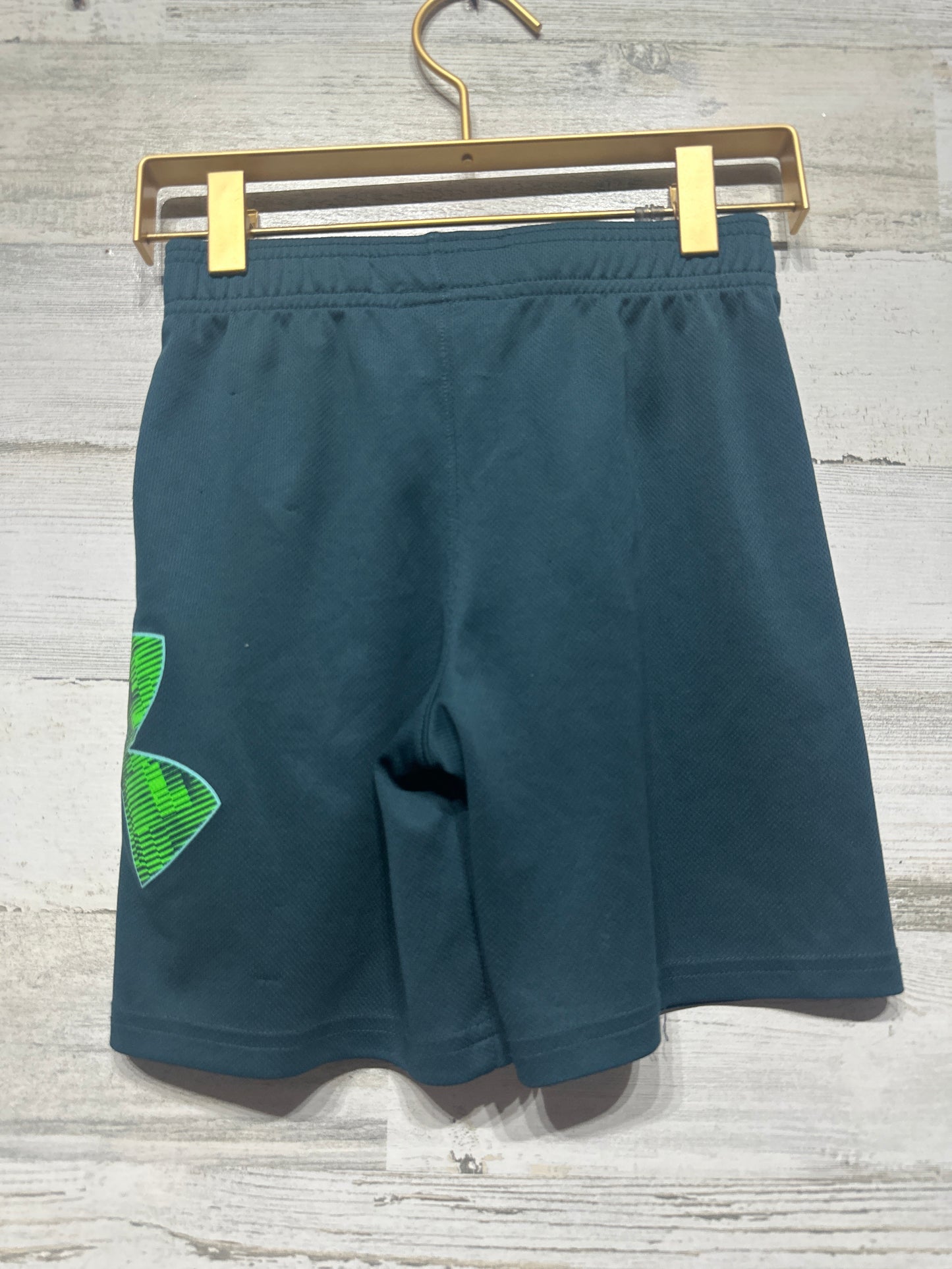 Boys Size 7 Under Armour Green Shorts - Good Used Condition