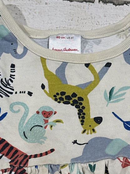 Hanna Andersson Animal Dress - Girls Size 3t (90cm) - Play Condition*
