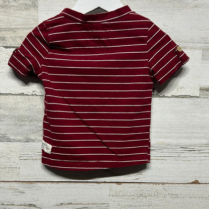 Boys Size 6-12m Sawyer and Finn Clothing Maroon striped Shirt -  Good Used Condition