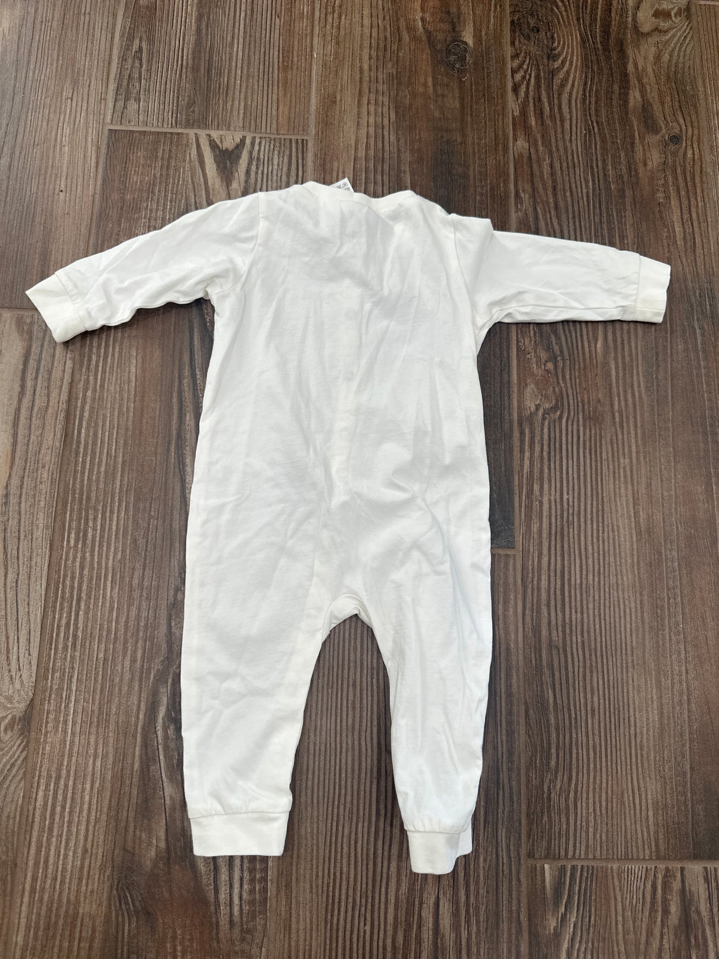 Boys Preowned Size 9m H&M White Coverall - Good Used Condition