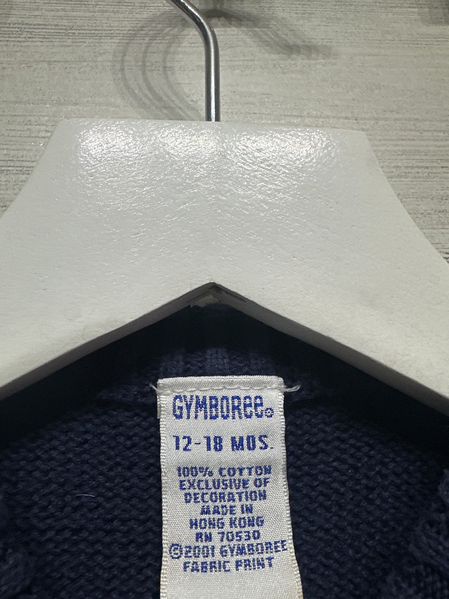 Gymboree Cotton Navy Striped Sweater Boys Size 12-18m - Very Good Used Condition