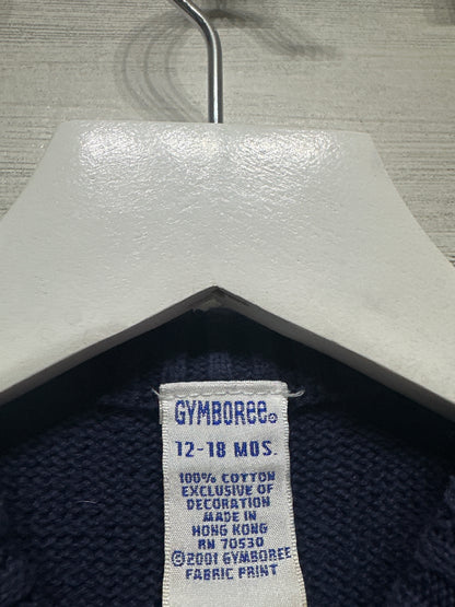 Gymboree Cotton Navy Striped Sweater Boys Size 12-18m - Very Good Used Condition