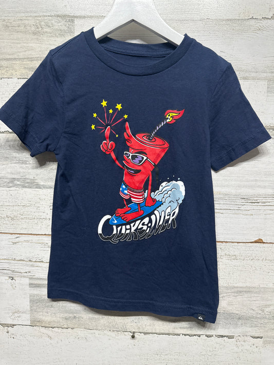 Boys Size 5 Small Quicksilver T-Shirt - Very Good Used Condition