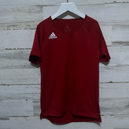 Girls Size Youth Medium (9/10Y) Adidas red drifit shirt - very good used condition