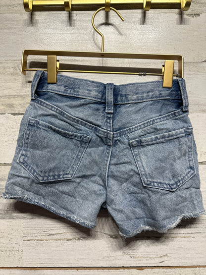 Denim Embroidered High Rise Adjustable Waist Shorts - Old Navy - Girls Size 7 - Very Good Used Condition