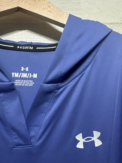 Girls Size Youth Medium (10/12) Under Armour Hooded Swim Coverup Dress - Very Good Used Condition