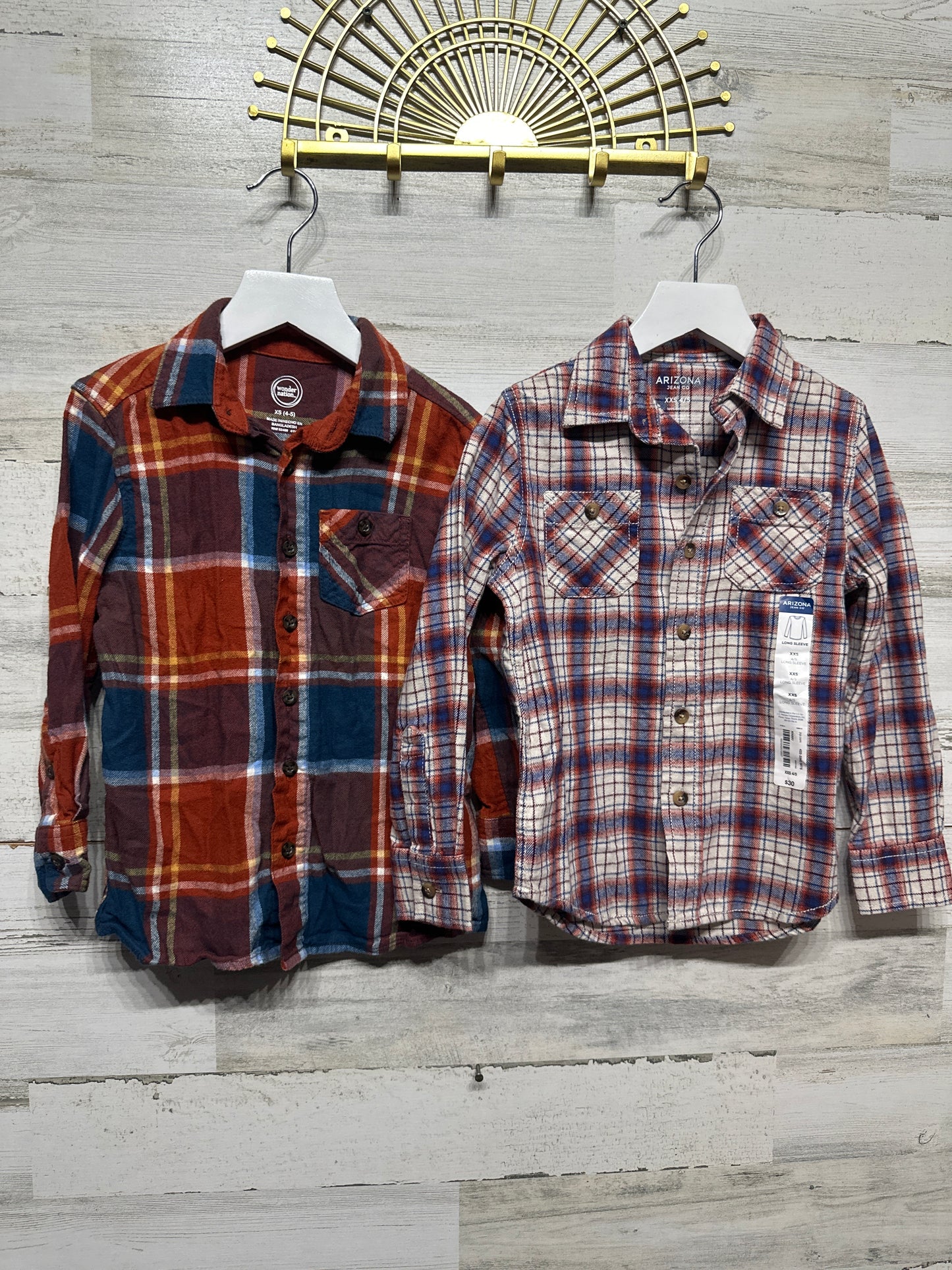 Size 4t/4 Flannel Shirt/Jeans Clothing Lot (4 Pieces) - Very Good Used Condition/NWT