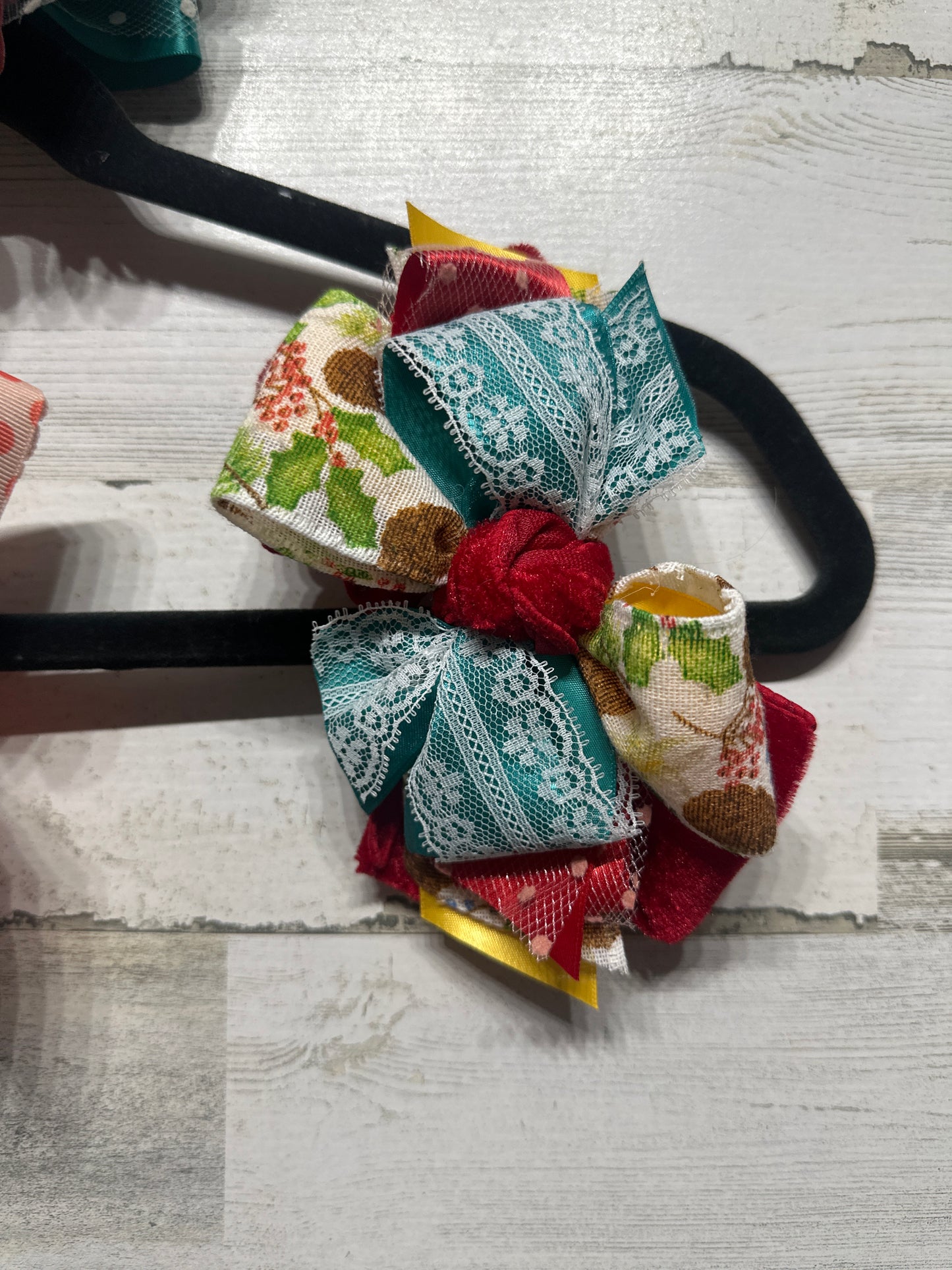 Lot of 4 Large Layered Hair Bows - Good Used Condition