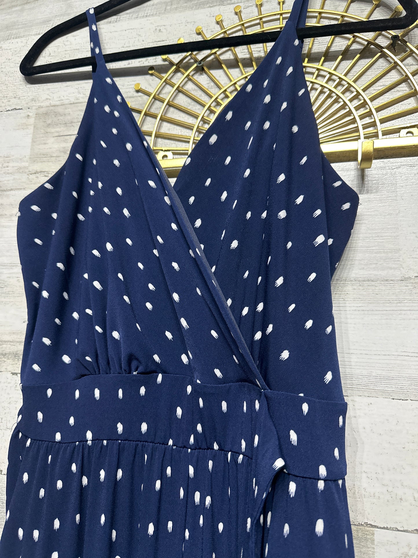 Women's Size Large Kaileigh Navy Dotted Jumpsuit - Very Good Used Condition