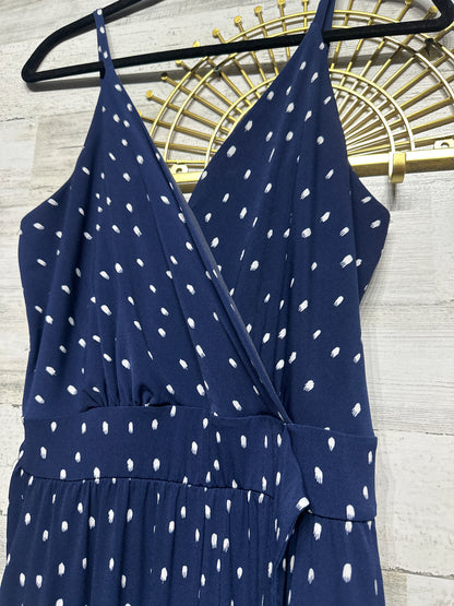 Women's Size Large Kaileigh Navy Dotted Jumpsuit - Very Good Used Condition