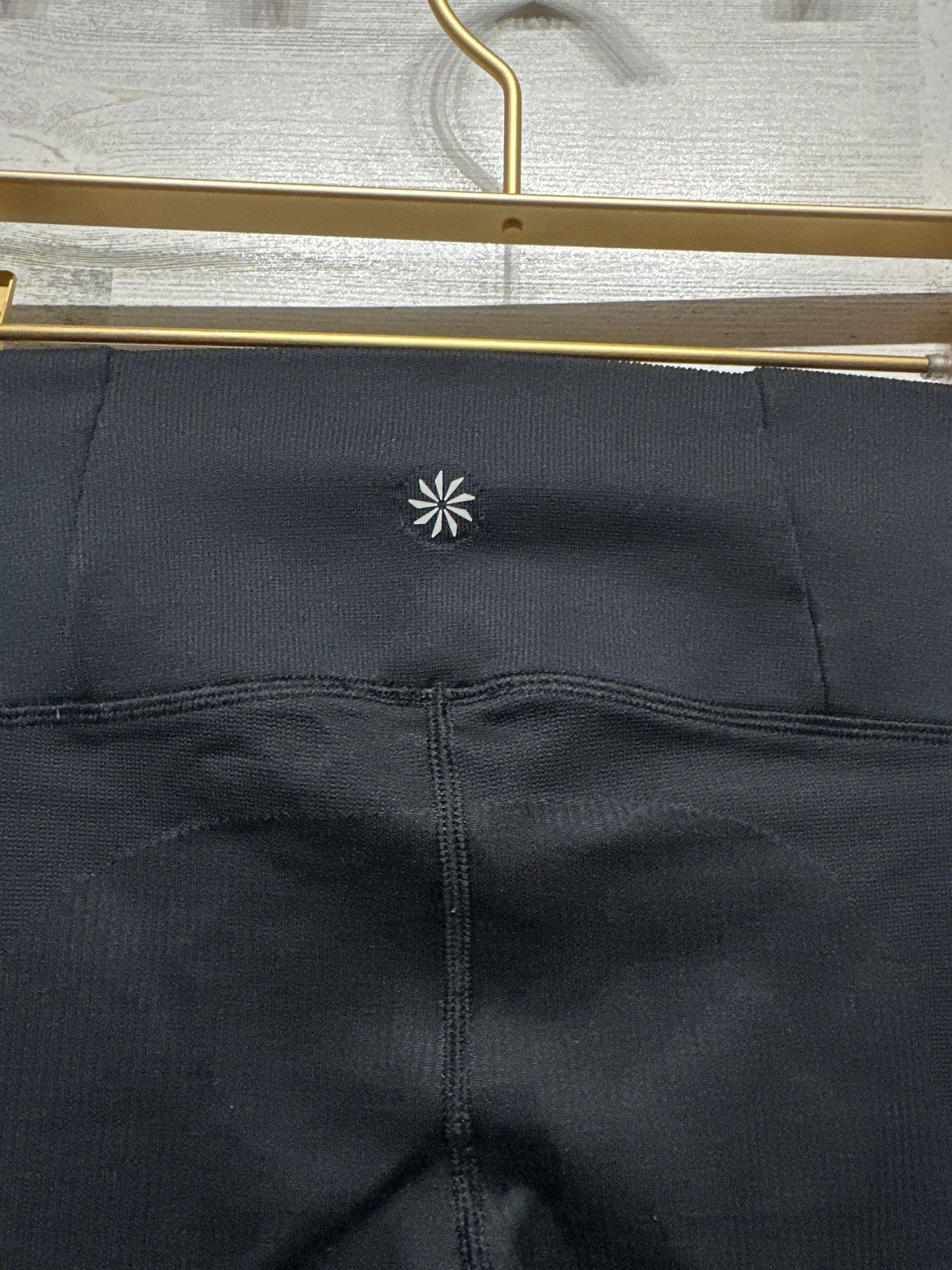 Girls Size 12 (Large) Athleta Girl Black Ribbed Compression Leggings - Very Good Used Condition