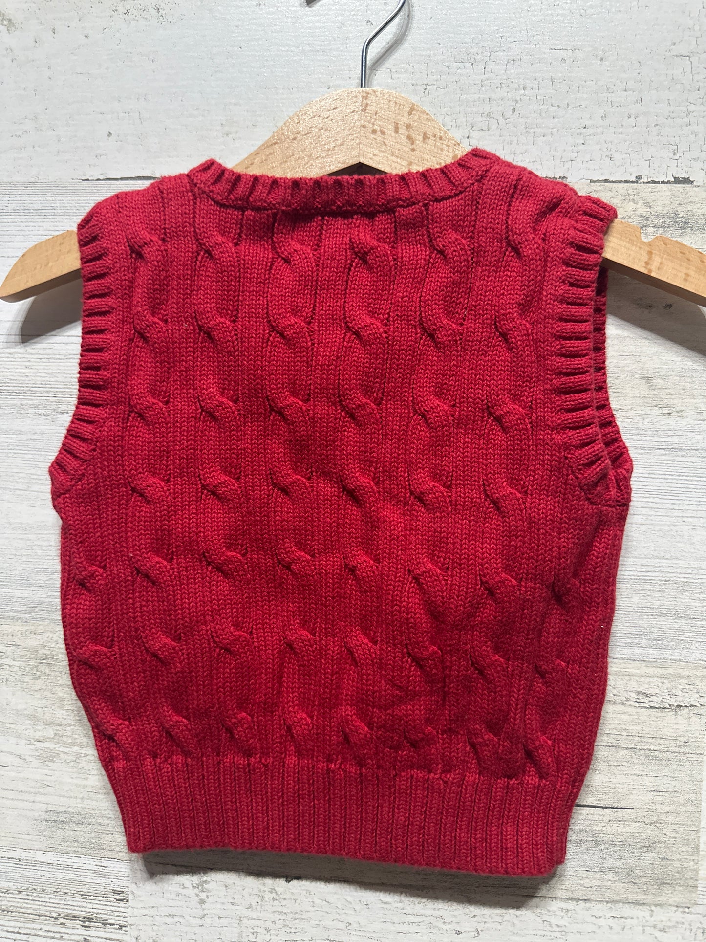 Boys Size 12m Ralph Lauren Polo Red Sweater Vest - Very Good Used Condition