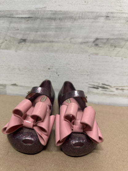 Size 11 Toddler Mini Melissa Sparkle Bow Shoes - Good Used Condition*
