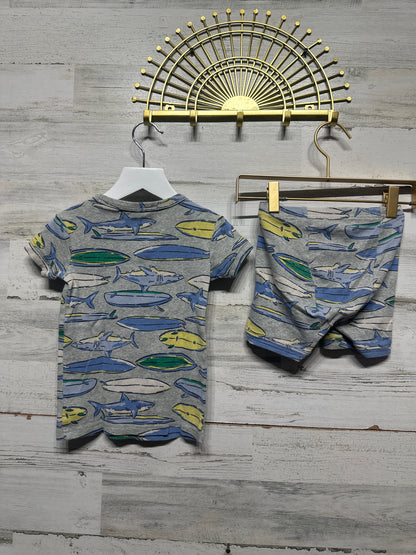 Boys Size 5 Gap Organic Cotton Shorts Pajama Sets - Good Used Condition