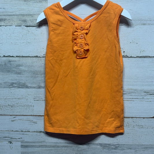 Girls Size 6 Layton & Ella Boutique Orange Tank Top - Very Good Used Condition