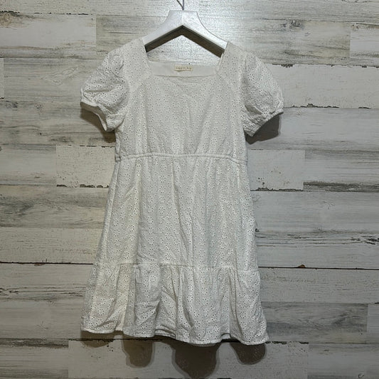 Girls Size Large Copper Key white lace dress - good used condition