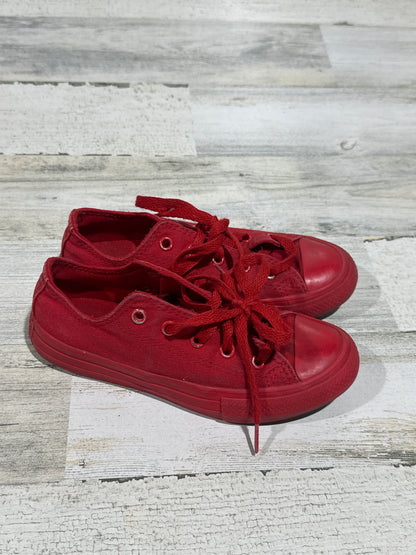 Converse Red Sneakers Shoes - Size Youth 12 - Good Used Condition