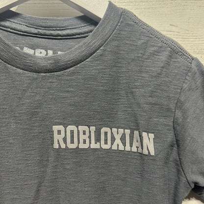 Boys Size XS (4/5) Roblox Grey Robloxian Shirt - Good Used Condition