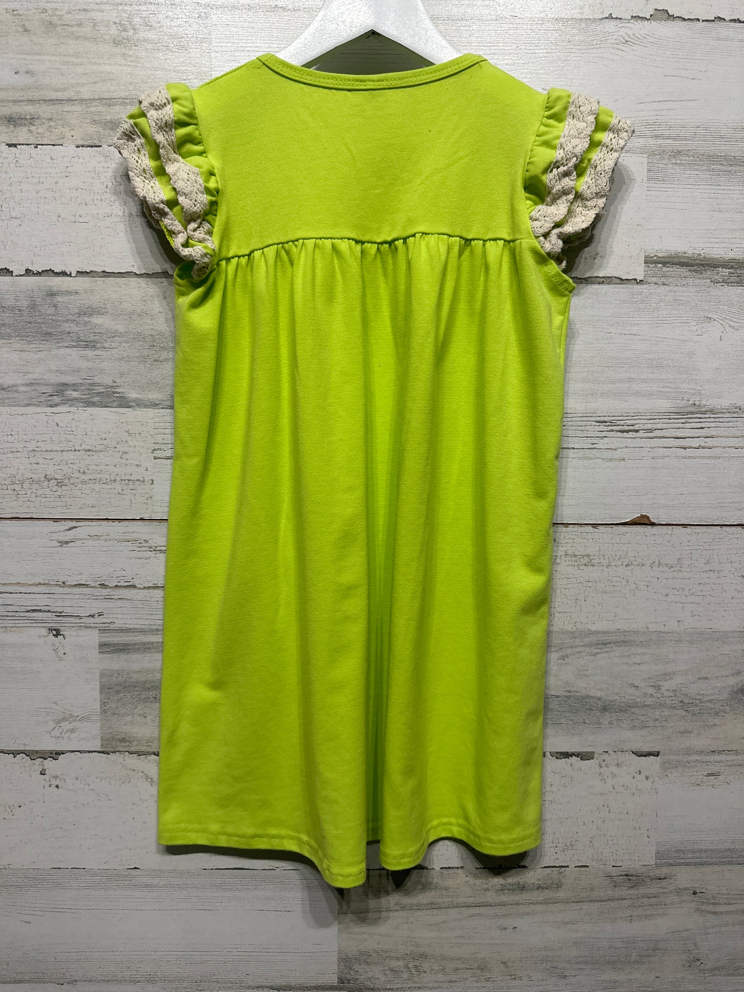 Girls Size 7-8 Green Dress - Good Used Condition