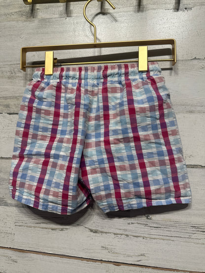 Boys Size 5t Cat and Jack Plaid Swim Trunks - Good Used Condition