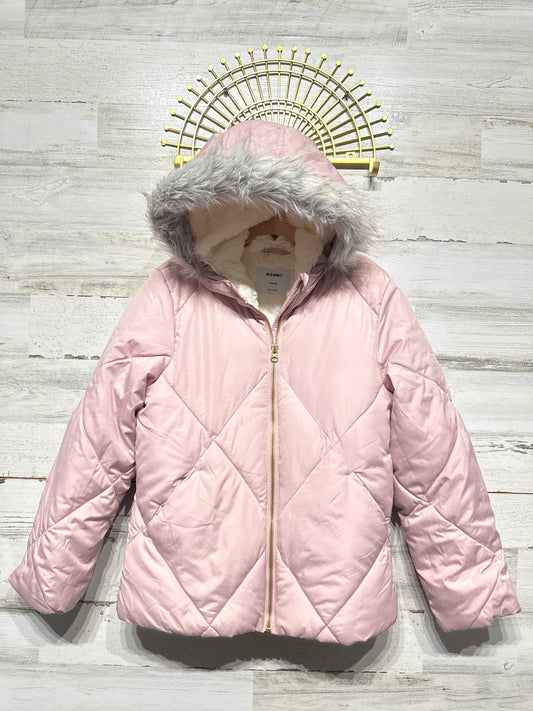 Girls Size Large (10-12) Old Navy Faux Fur Lined Hooded Coat - Play Condition*