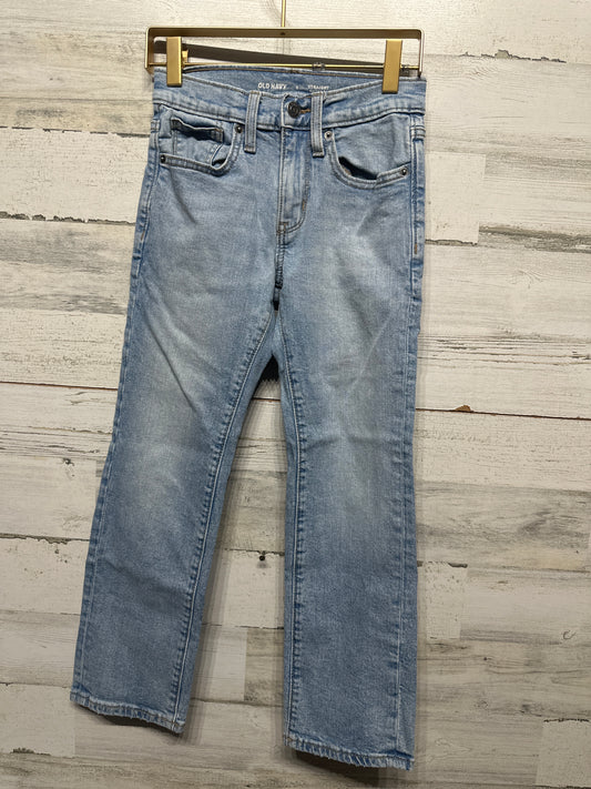 Boys Size 8 Old Navy Straight Adjustable Waist Light Wash Jeans - Very Good Used Condition