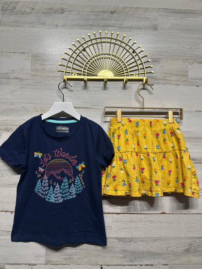 Eddie Bauer Shirt / BCG Skort - Girls Size 7/8 - Very Good Used Condition