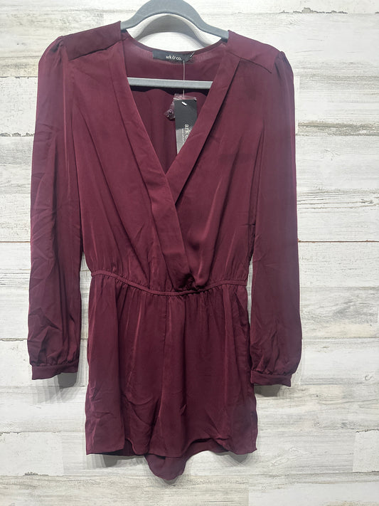 Women's Size Small Ark & Co Deep Wine Romper - New With Tags