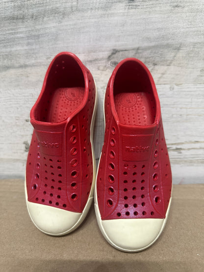 Size 10 Toddler Native Red Iridescent Slip On Shoes - Good Used Condition