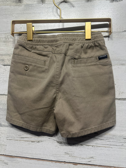 Boys Preowned Size 4t Volcom Khaki Shorts - Good Used Condition