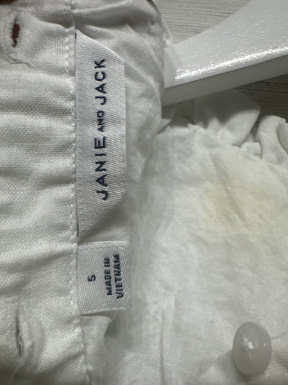 Size 5 Janie and Jack Embroidered Pineapple Dress - Very Good Used Condition