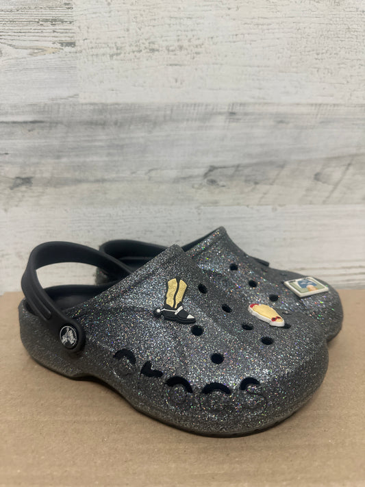 Girls Size J3 (Youth 3) Crocs Glitter Clogs - Very Good Used Condition