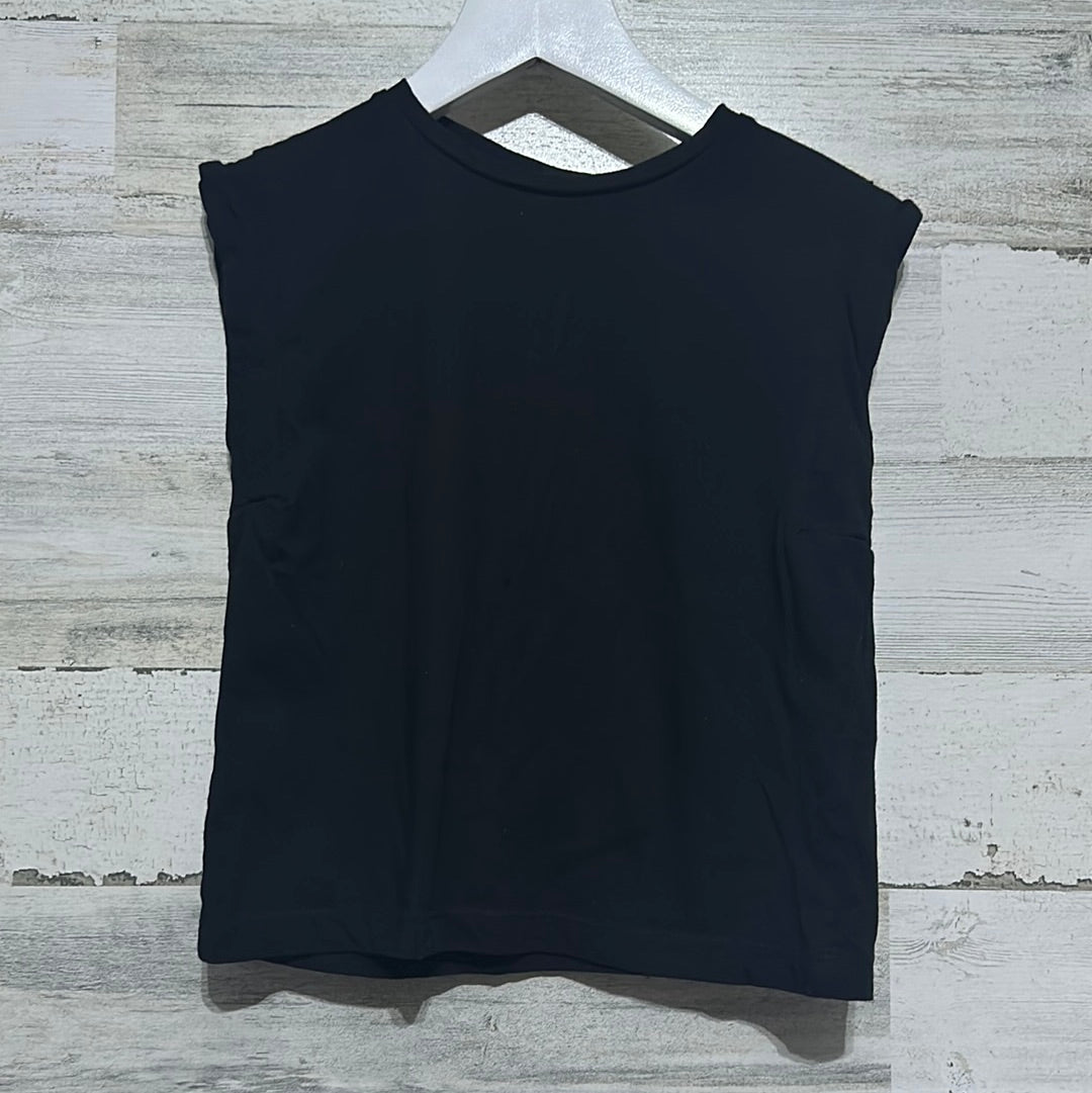 Girls Size 6/7 Zara black sleeveless shirt  - good used condition