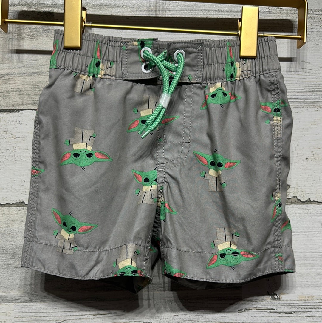 Boys Size 18-24m Star Wars/Gap Baby Yoda Swim Trunks - Good Used Condition