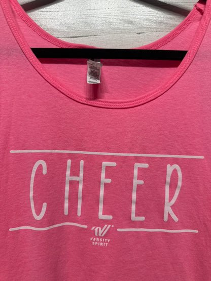 Women’s Medium Varsity Spirit CHEER Pink Tank Top - Very Good Used Condition