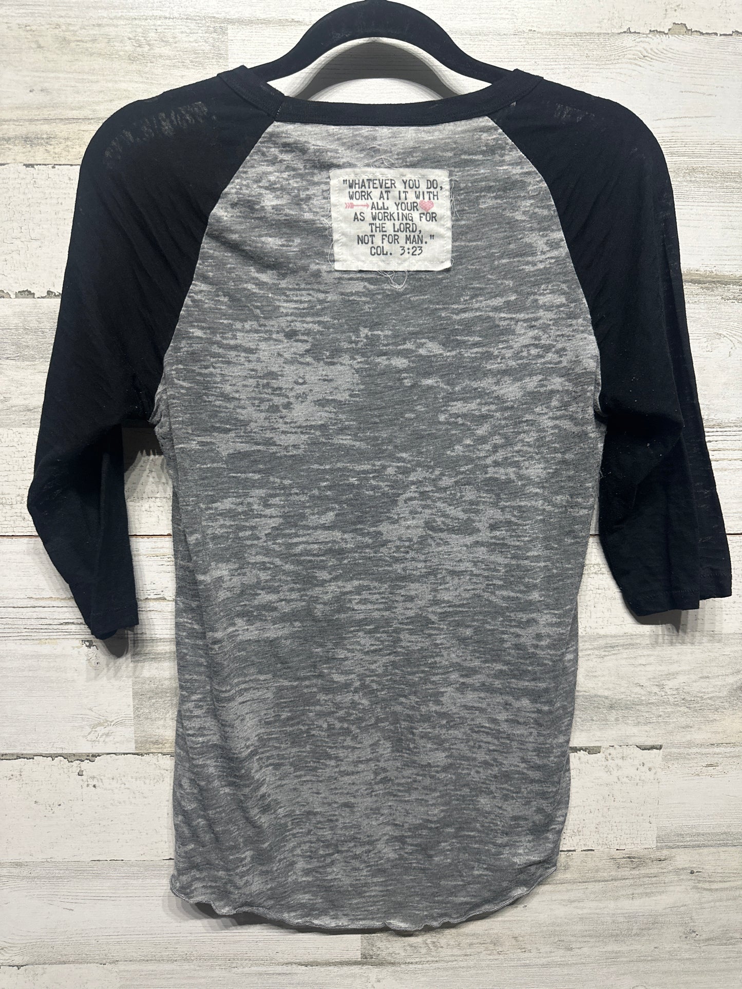 Women’s Size Small You Plie’ I Pray Raglan Tee - Good Used Condition*